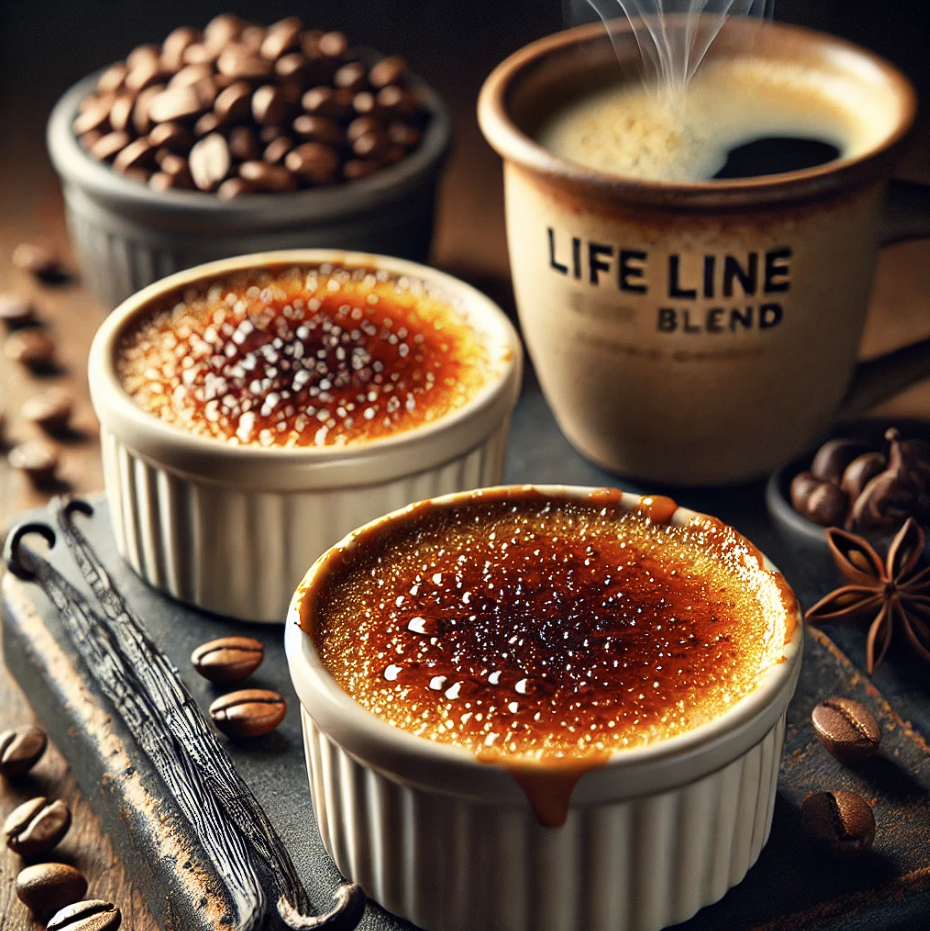 Indulge in Decadence: Coffee Crème Brûlée with Life Line Blend